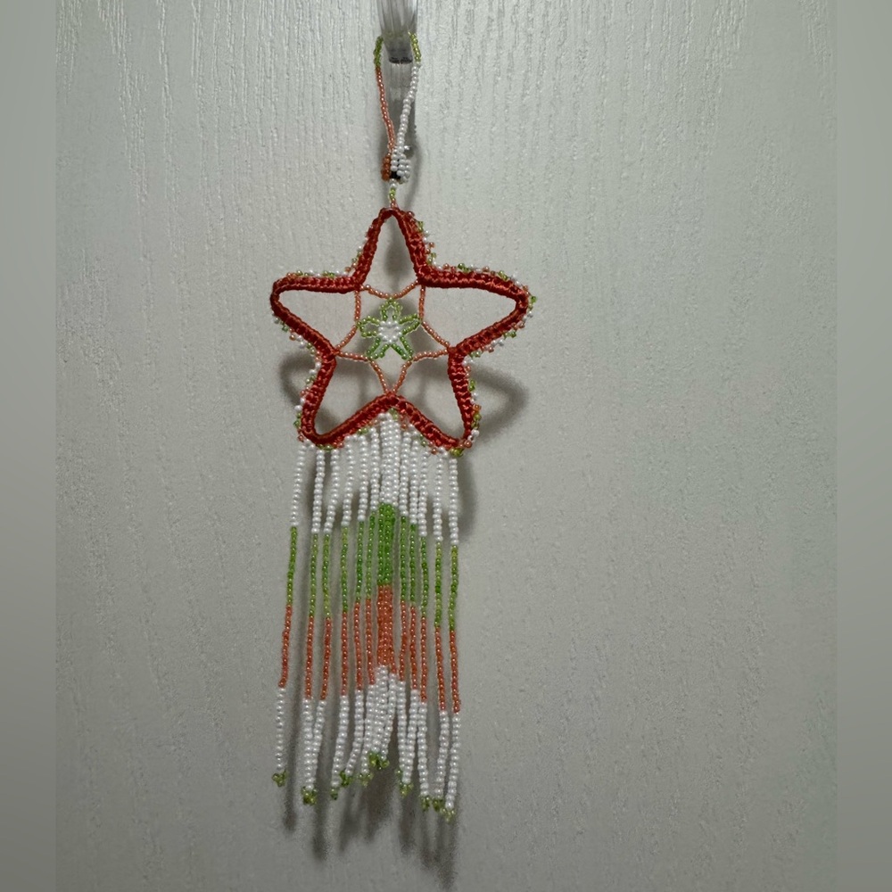 Huichol Beaded Star Dreamcatcher